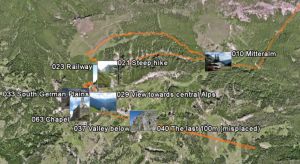 Screenshot einer exportierten Datei in Google Earth