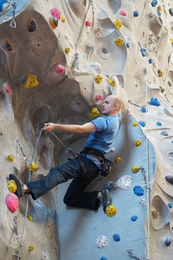 Climbing in the gym